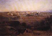 Gustav Bauernfeind Jerusalem from the Mount of Olives. France oil painting artist